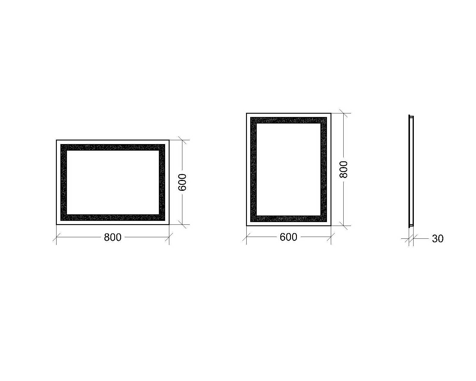 Дзеркало з LED підсвічуванням Фетто 600х800 мм (FETTO 1-600х800) - фото 3