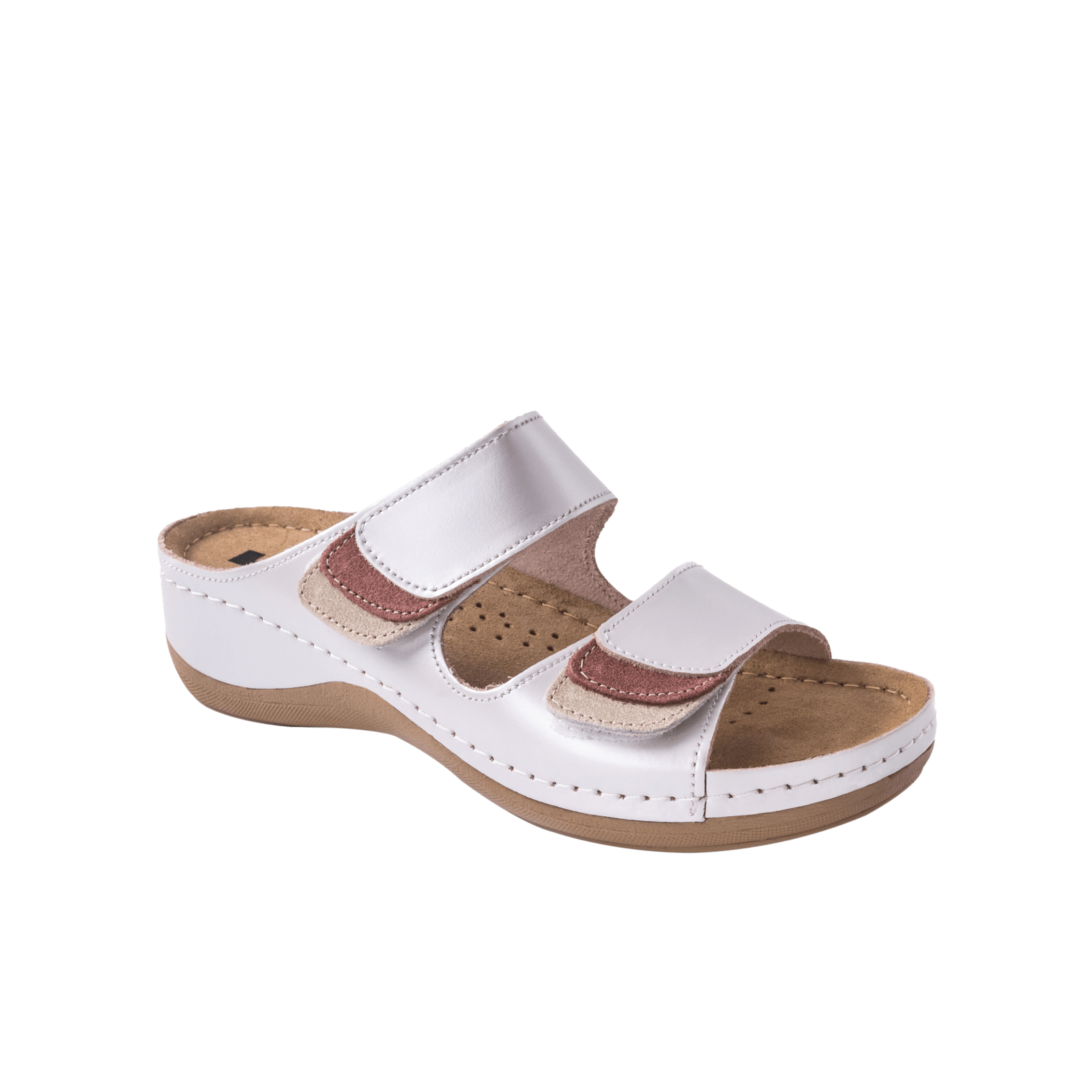 Женские шлепанцы кожаные Leon 904 р. 41 Белый