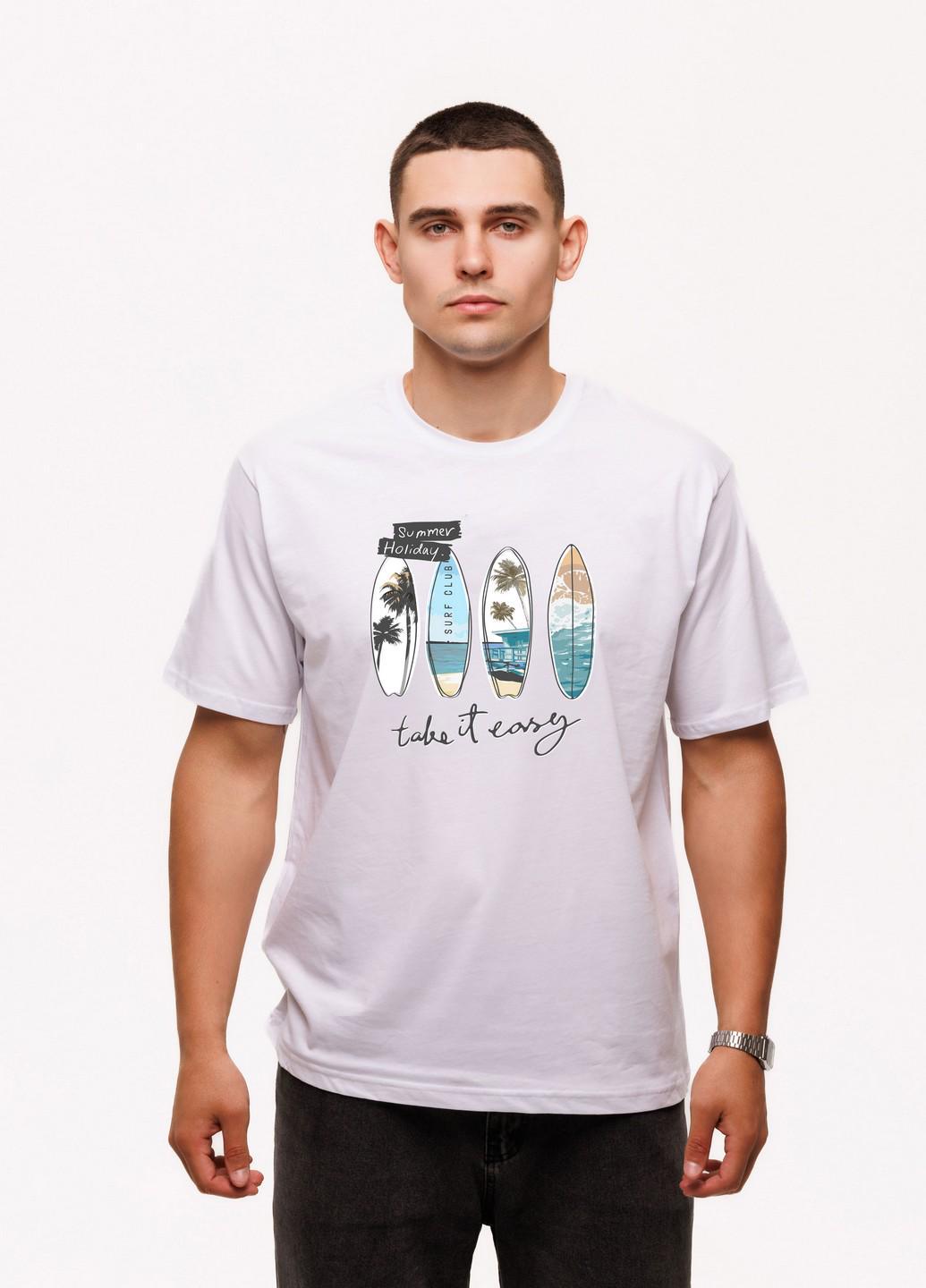 Футболка мужская Наталюкс Summer holiday 3XL Белый (1218013200061)