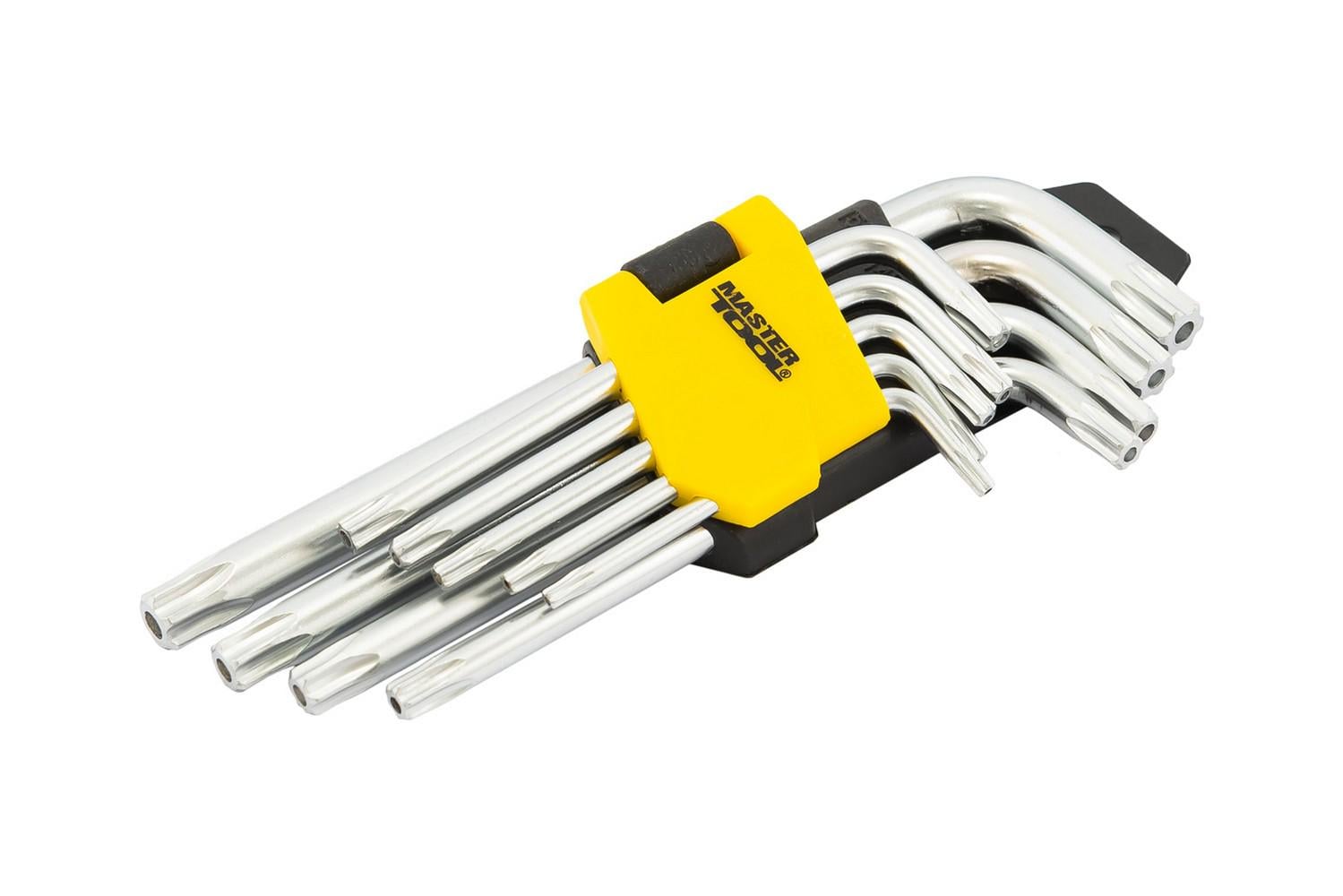 Ключи MasterTool TORX CrV T10-T50 55/133 мм 9 шт. (75-0960) Ключи MasterTool TORX CrV T10-T50 55/133 мм 9 шт. (75-0960)