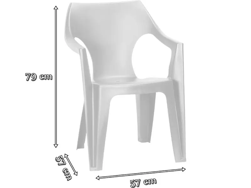 Стул садовый Keter Dante Low Back из пластика Белый (CNT00008637) - фото 3