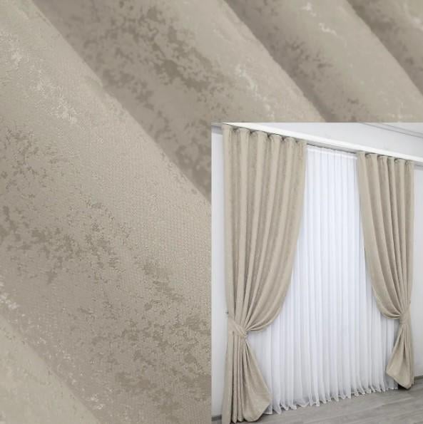 Тканина для штор льон Бежевий (1177ш) - фото 5 Тканина для штор льон Бежевий (1177ш) - фото 5