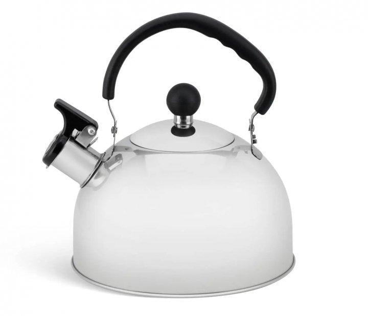 Чайник из нержавеющей стали Edenberg со свистком капсульное дно 2,5 л Серый (1346А)