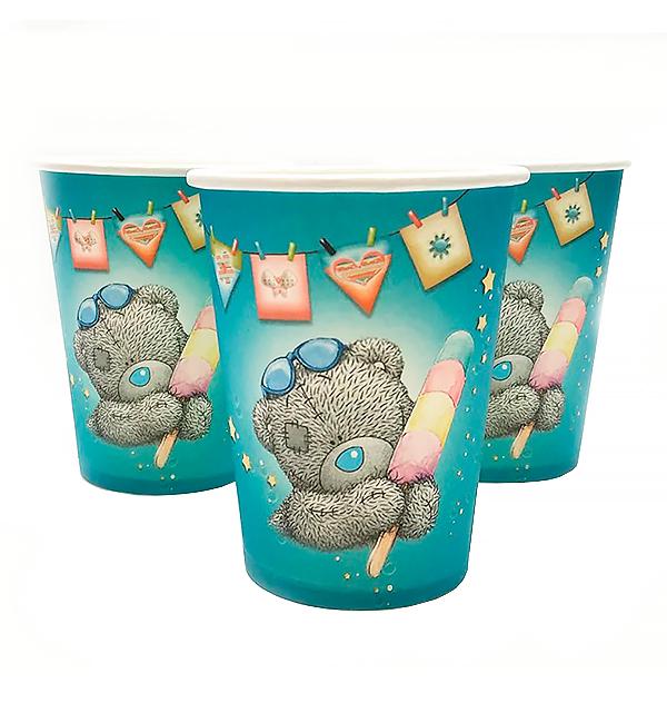 Паперові склянки Ведмедик Тедді 10 шт. 250 мл