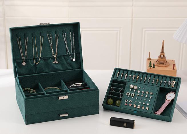 Органайзер для біжутерії та прикрас 15022 11,5х17х24,5 см Зелений (5002600) - фото 2 Органайзер для біжутерії та прикрас 15022 11,5х17х24,5 см Зелений (5002600) - фото 2