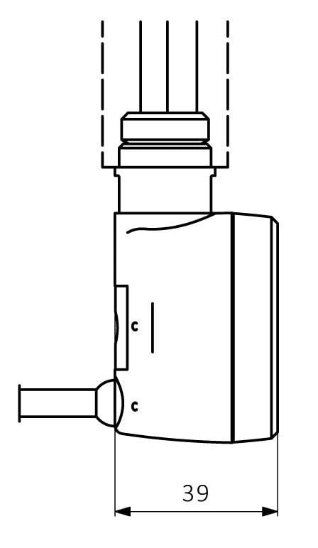 ТЭН для полотенцесушителя TERMA MOA 300W со скрытым монтажом Белый (SWEMOA03-T916M) - фото 5