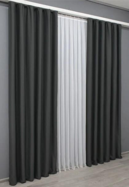 Шторы блекаут Midnight 1,5х2,9 м 2 шт. Графитовый (1399ш) - фото 2 Шторы блекаут Midnight 1,5х2,9 м 2 шт. Графитовый (1399ш) - фото 2