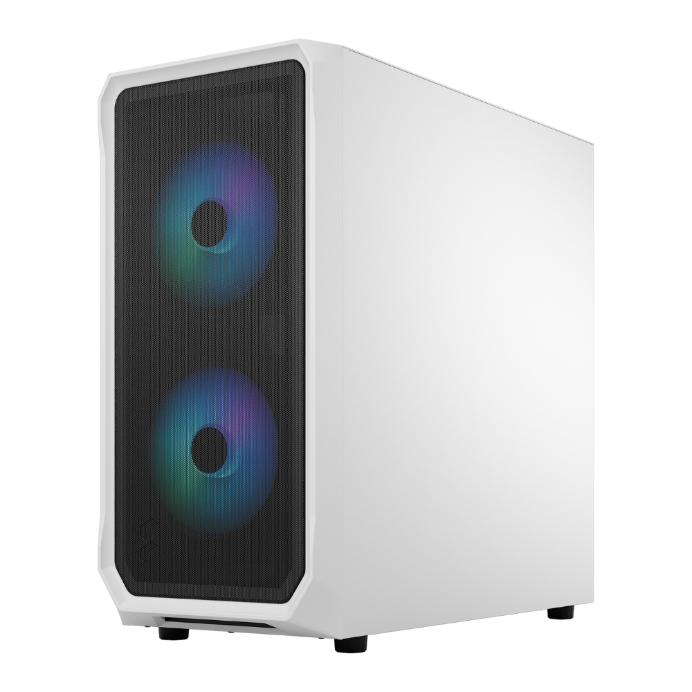 Корпус компьютерный Miditower Fractal Design Focus 2 с тонированным закаленным стеклом и RGB вентиляторами без БП Белый (574637)