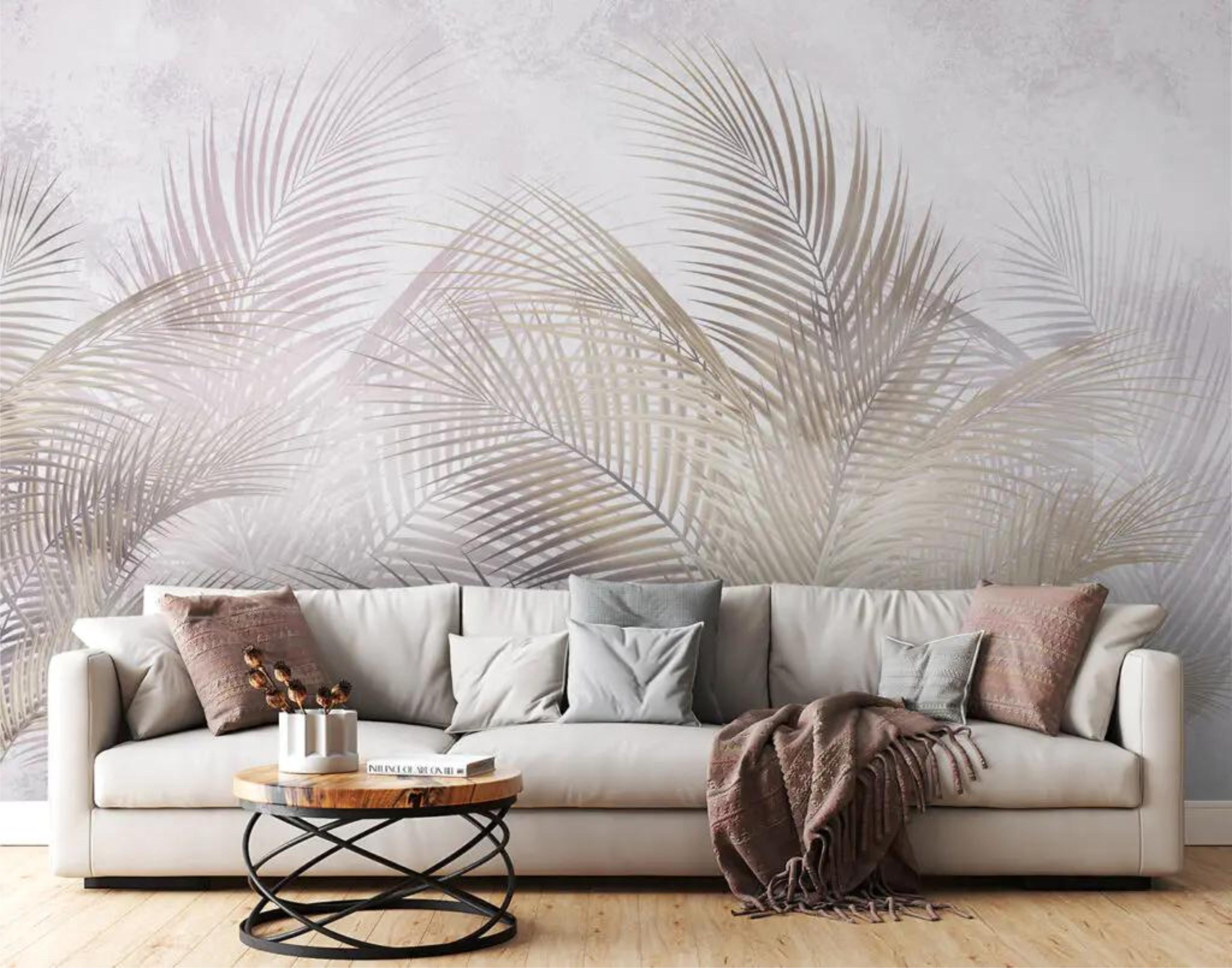 Фотообои Группа пальмовых листьев Бежевый (00000116)