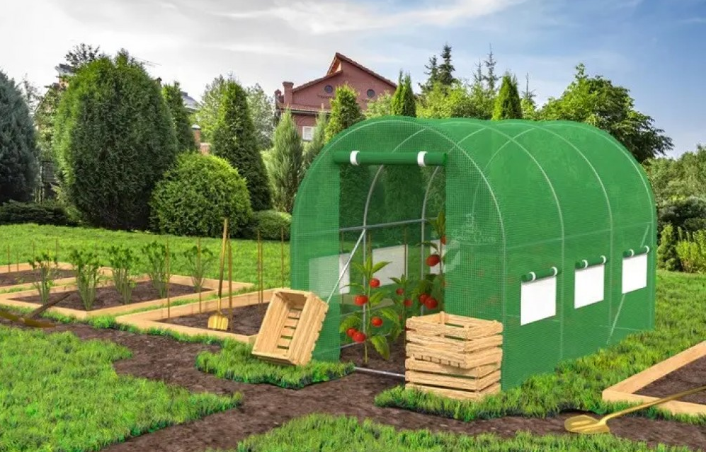 Теплиця садова Bonro UP-6м² з вікнами з армованою плівкою Зелений (SI-UP6GR) - фото 12