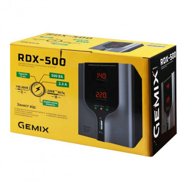 Стабилизатор напряжения Gemix RDX-500 (44569) - фото 4