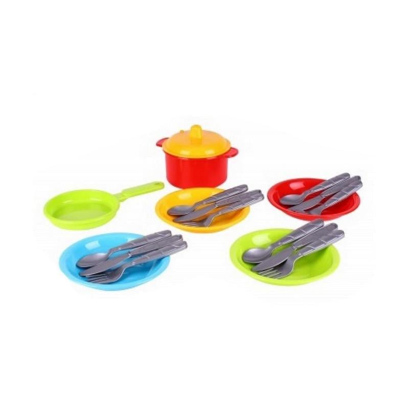 Дитячий ігровий набір Посуд Маринка 10 1646TXK 4 тарілки зі столовими приборами (26118759)