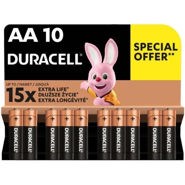 Батарейки Duracell AAA/LR03 Duralock Basic 1,5V 10 шт. (MN2400 10BL)