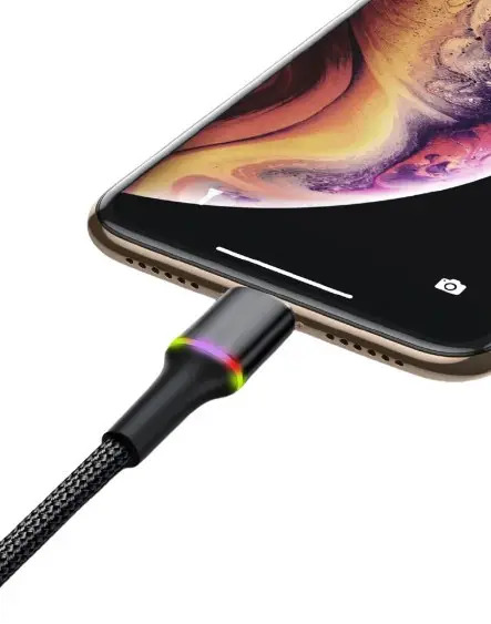 Кабель быстрой зарядки Baseus с RGB подсветкой Micro USB 0,5 м 2 А 480 мбит/c Black (1896648338) - фото 3