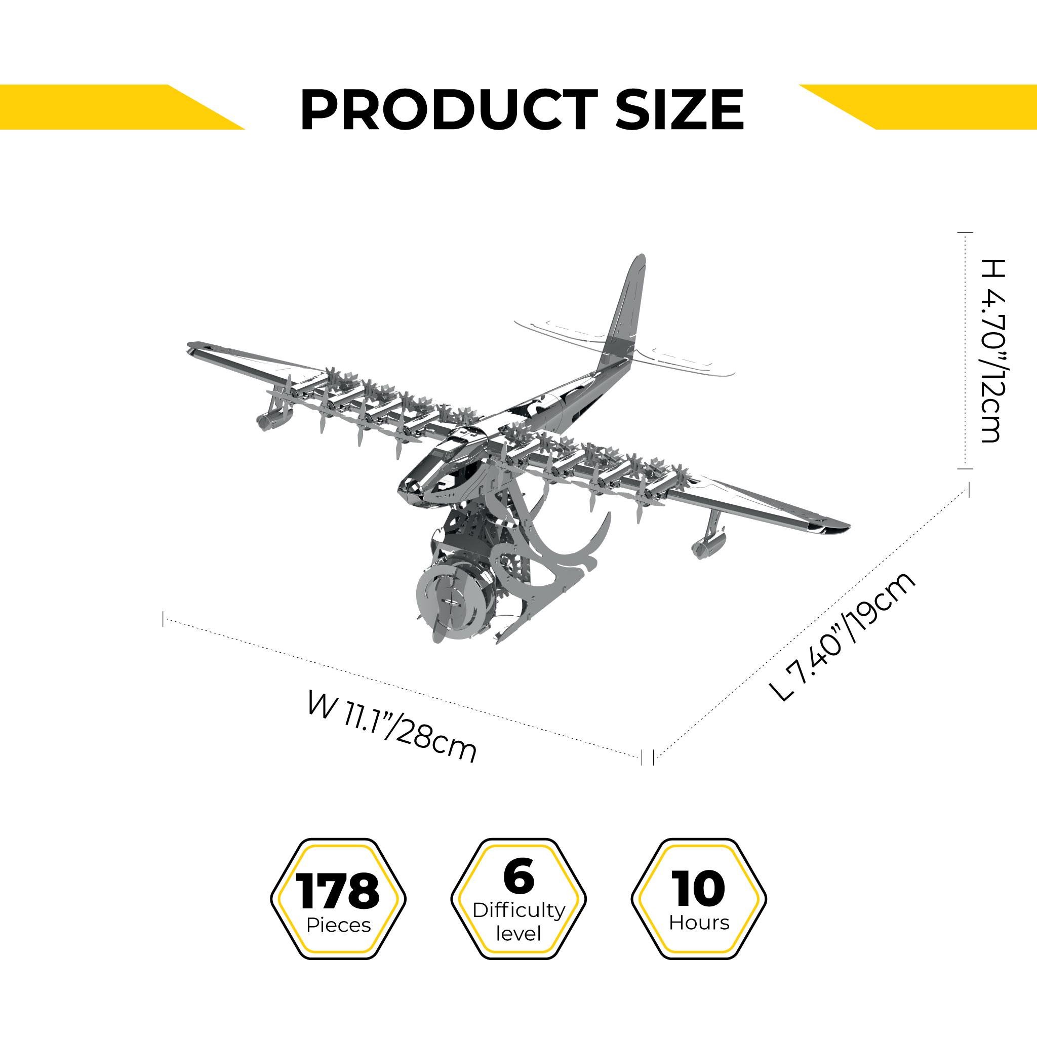 Конструктор METAL-TIME Celestial Hercules Spruce Goose H-4 Aircraft MT100 модель колекційна (3032571) - фото 14 Конструктор METAL-TIME Celestial Hercules Spruce Goose H-4 Aircraft MT100 модель колекційна (3032571) - фото 14