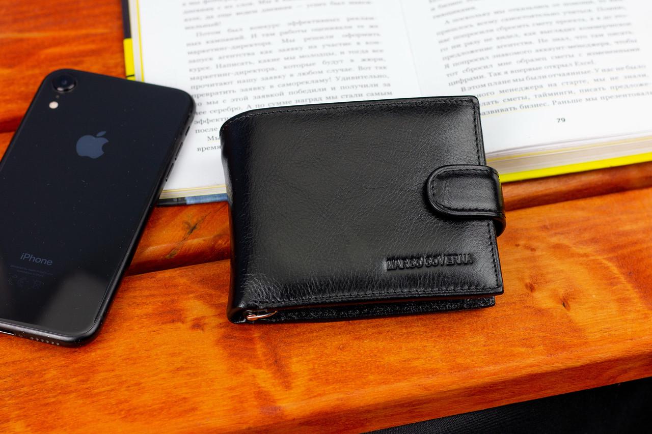 Портмоне мужское Marco Coverna кожаное с зажимом для денег Черный (MC-2006H-1) - фото 8