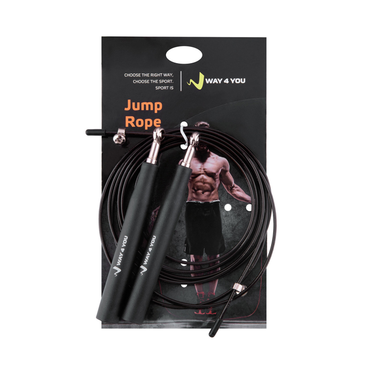 Скоростная скакалка Way4you Ultra Speed Cable Rope 3 Черный - фото 2