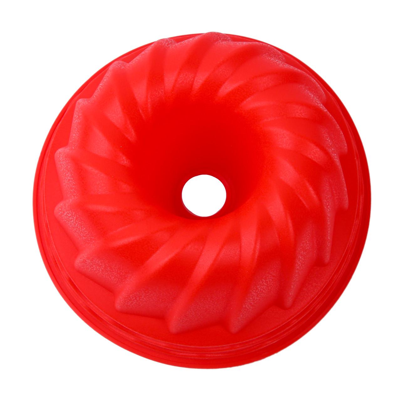Форма силиконовая для выпечки Кекс с отверстием посередине 22,5 см Красный (2356744465) - фото 1 Форма силиконовая для выпечки Кекс с отверстием посередине 22,5 см Красный (2356744465) - фото 1