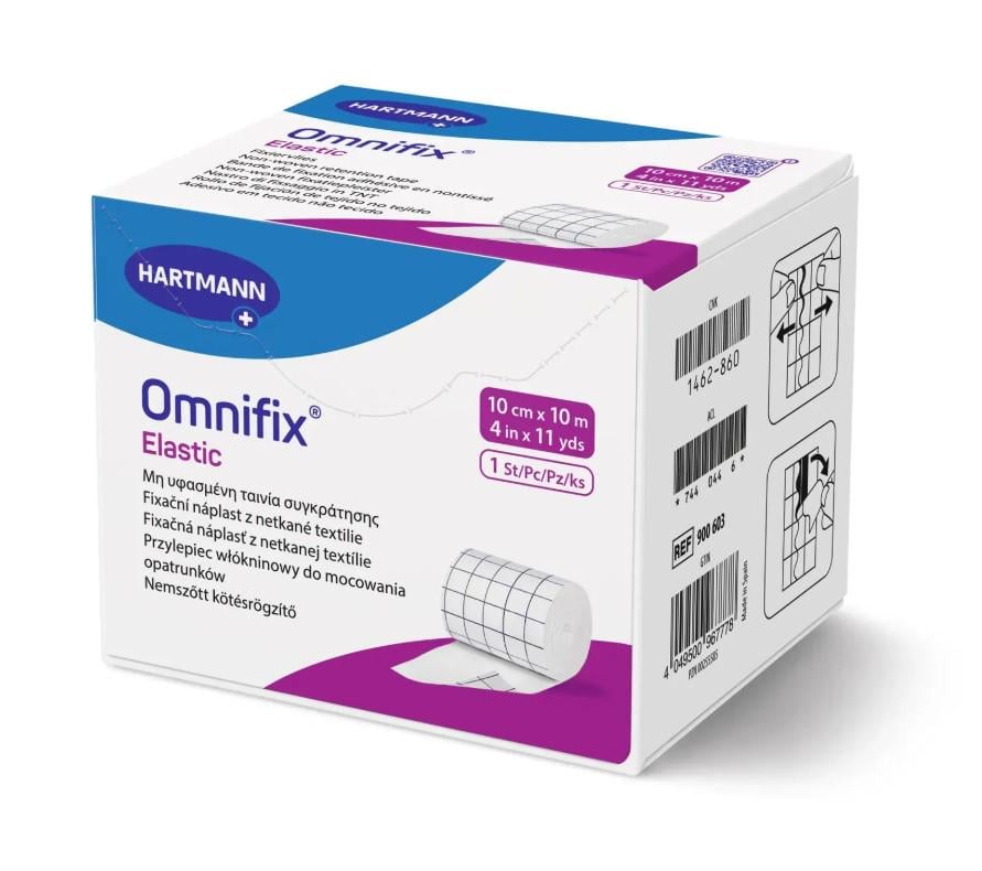Пластир еластичний фіксуючий Omnifix Elastic на нетканій основі 10 см 10 м
