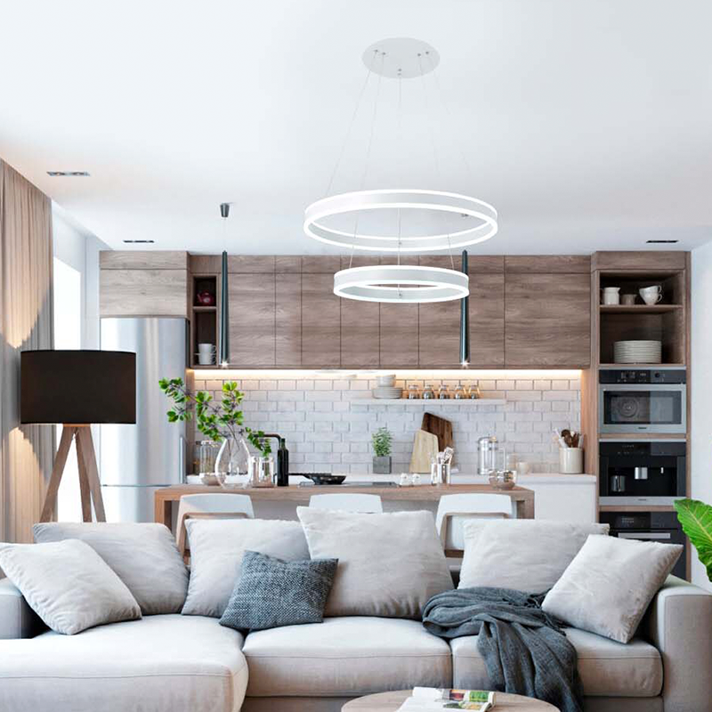 Люстра ESLLSE STELLA 2R с пультом 160W 600x1200 мм Белый (10417) - фото 6