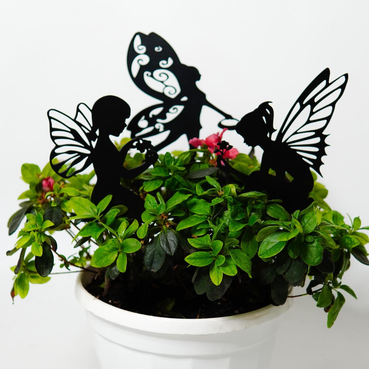 Декор для горшка/кашпо/сада набор фей из металла 2 (DCR082)