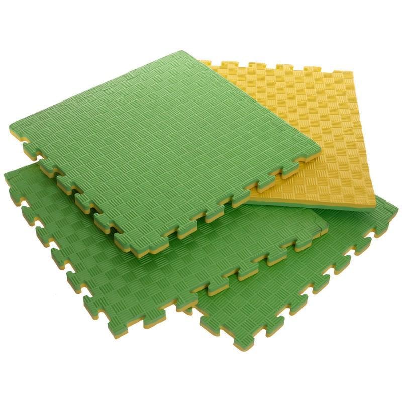 Килимок спортивний пазл SP-Planeta C-3779 4 шт. Зелений/Жовтий (NA004254)
