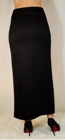Юбка макси женская из трикотажа с разрезом на правой ноге однотонная р. 38 Черный (2206231438) - фото 3 Юбка макси женская из трикотажа с разрезом на правой ноге однотонная р. 38 Черный (2206231438) - фото 3