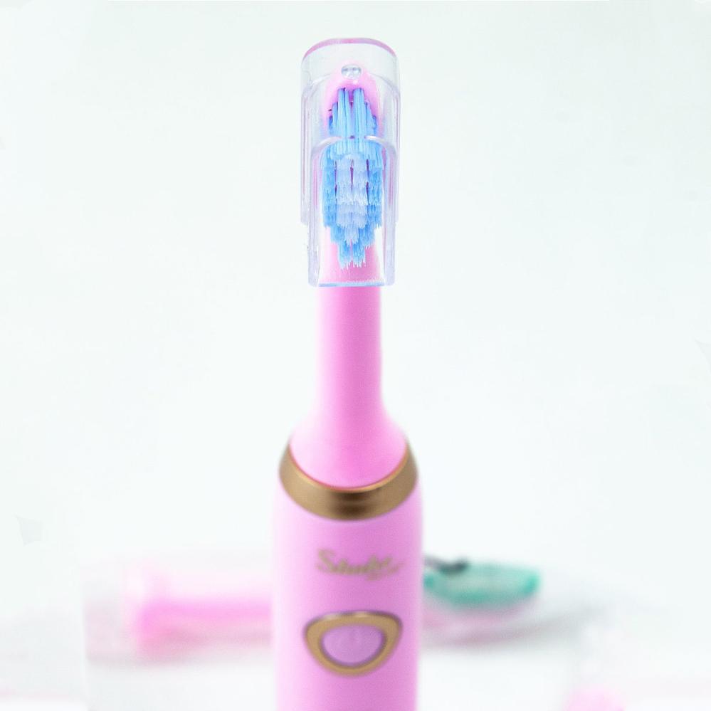 Электрическая зубная щетка Shuke SK-601 ультразвуковая 4 насадки Розовый (120.250.3) - фото 3