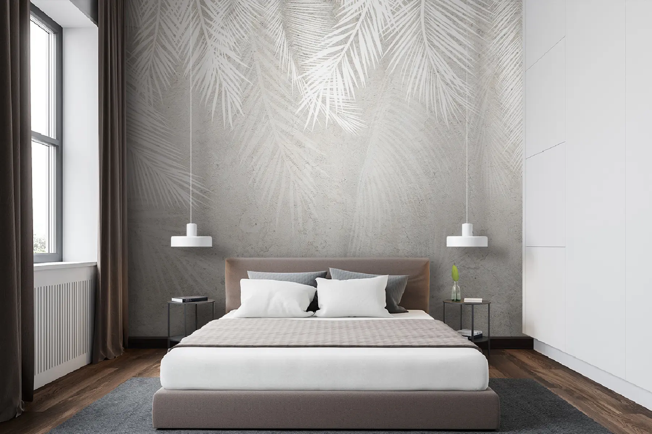 Фотообои флизелиновые Styleo Пальмовые листья u94286d1 300х250 см Бежевый