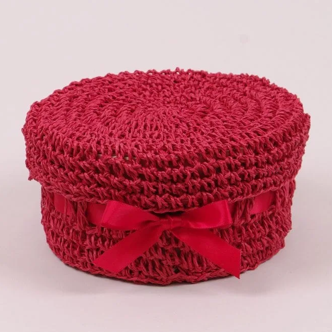 Шкатулка вязаная Flora Красный (38157)
