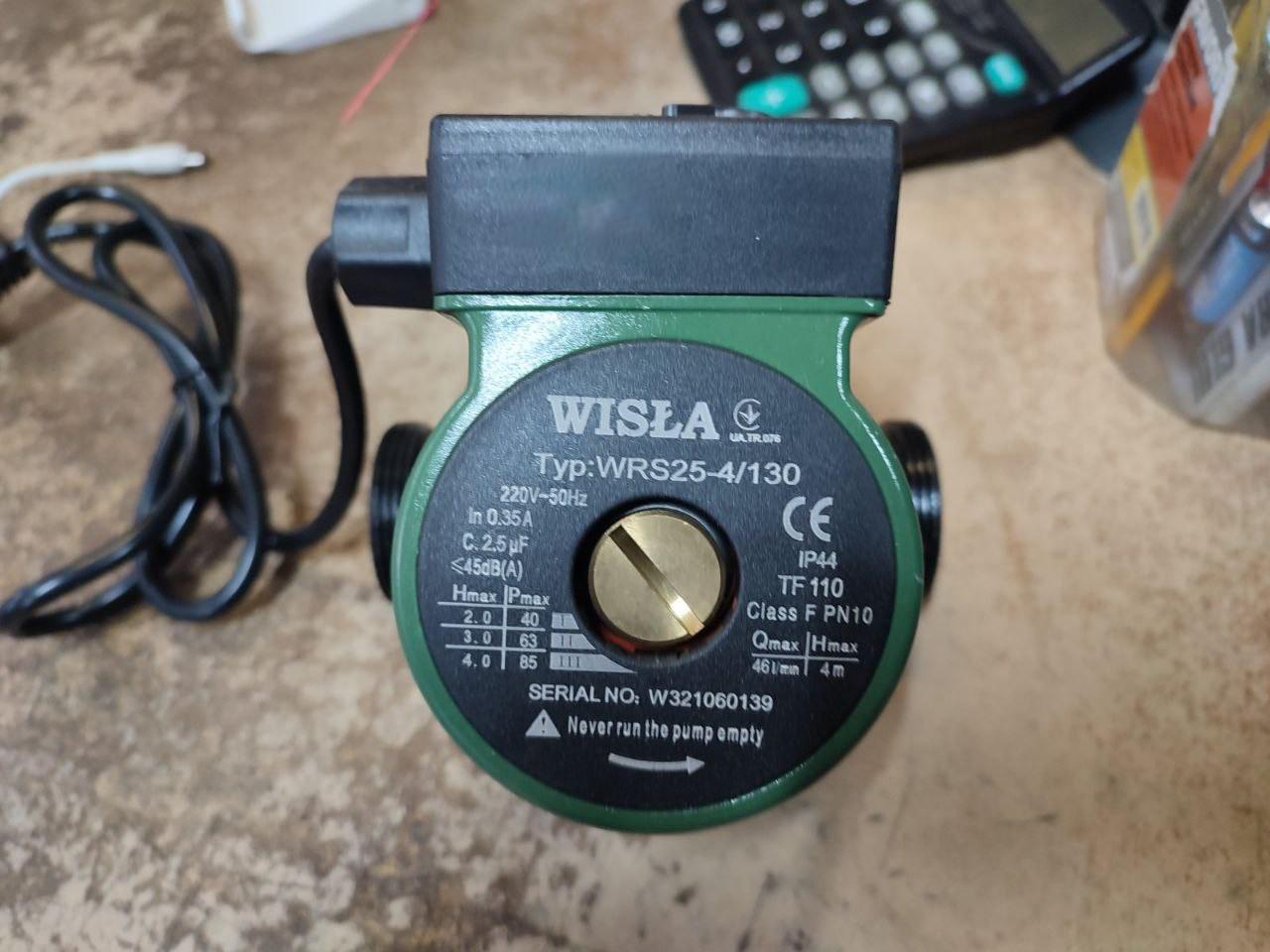 Циркуляционный отопительный насос Wisla WRS 25/4-130 - фото 2 Циркуляционный отопительный насос Wisla WRS 25/4-130 - фото 2