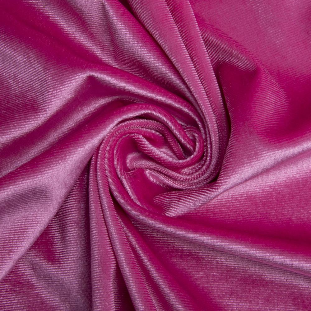 Ткань велюр однотонный рожевий