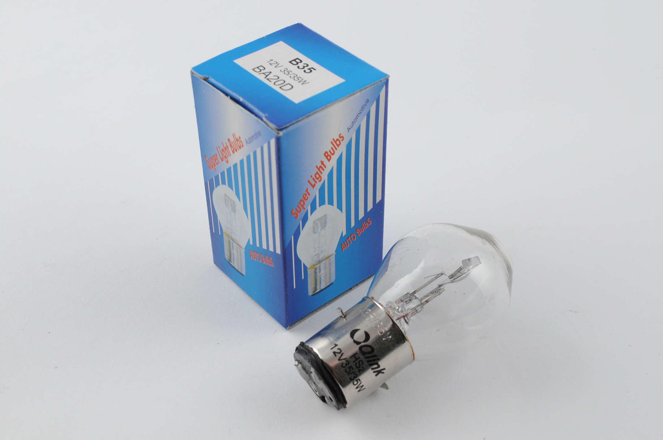 Лампа QLINK BA20D 2PIN 12V 35W/35W (B-85)