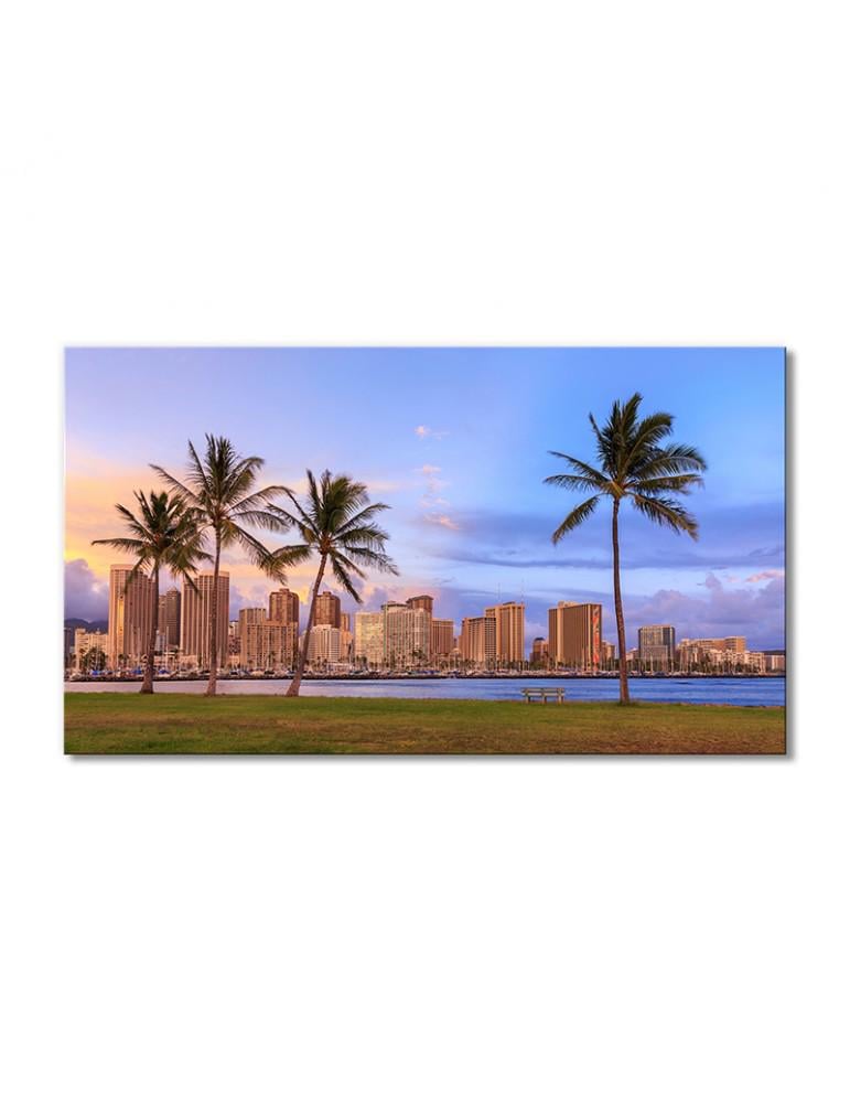 Картина модульная Пляжный парк Ала Моана на острове Оаху штат Гавайи 1 модуль 70x105 см