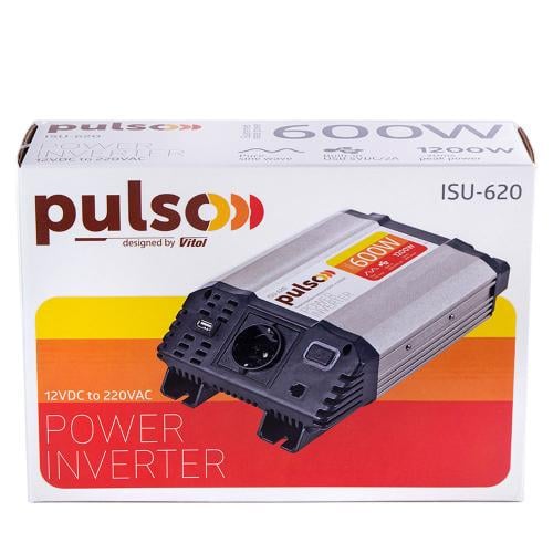 Автомобильный инвертор PULSO ISU- 620 12V-220V 600W USB-5V 2A - фото 2