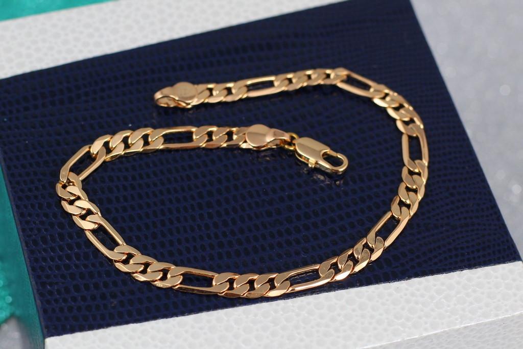 Браслет Xuping Jewelry Фигаро 22 см 5 мм Золотистый