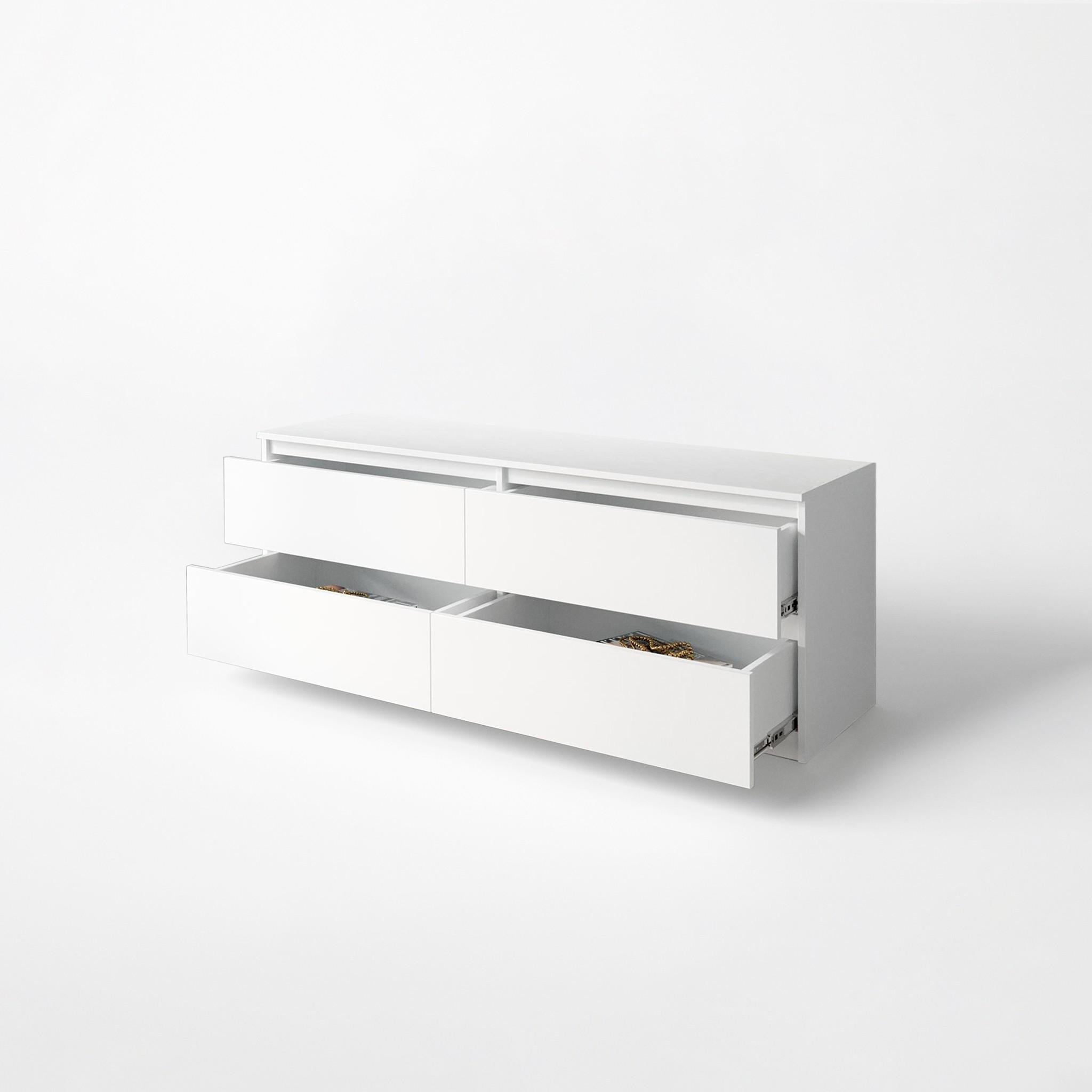 Комплект меблів у вітальню шафа T-211/тумба телевізійна FT-223/комод FT-215 3003х502х2117 мм Білий - фото 3