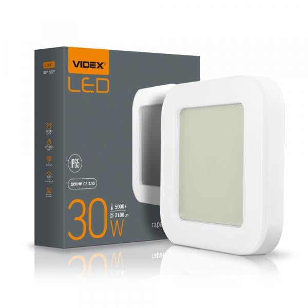 Світильник Videx ART IP65 квадратний LED 30W 5000K (29013241)
