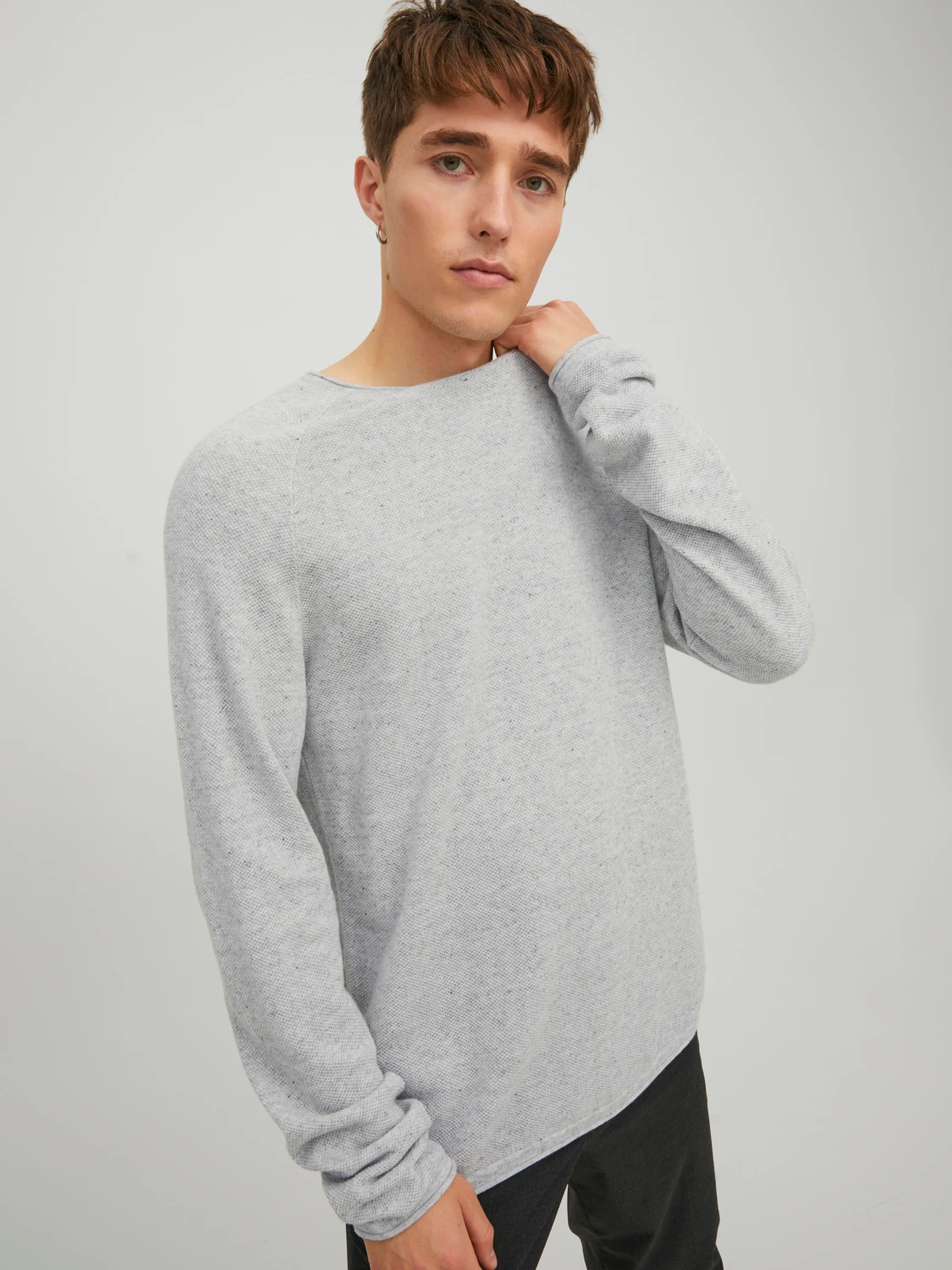 Светр Jack & Jones Hill Knit Сірий M (21374473) - фото 5