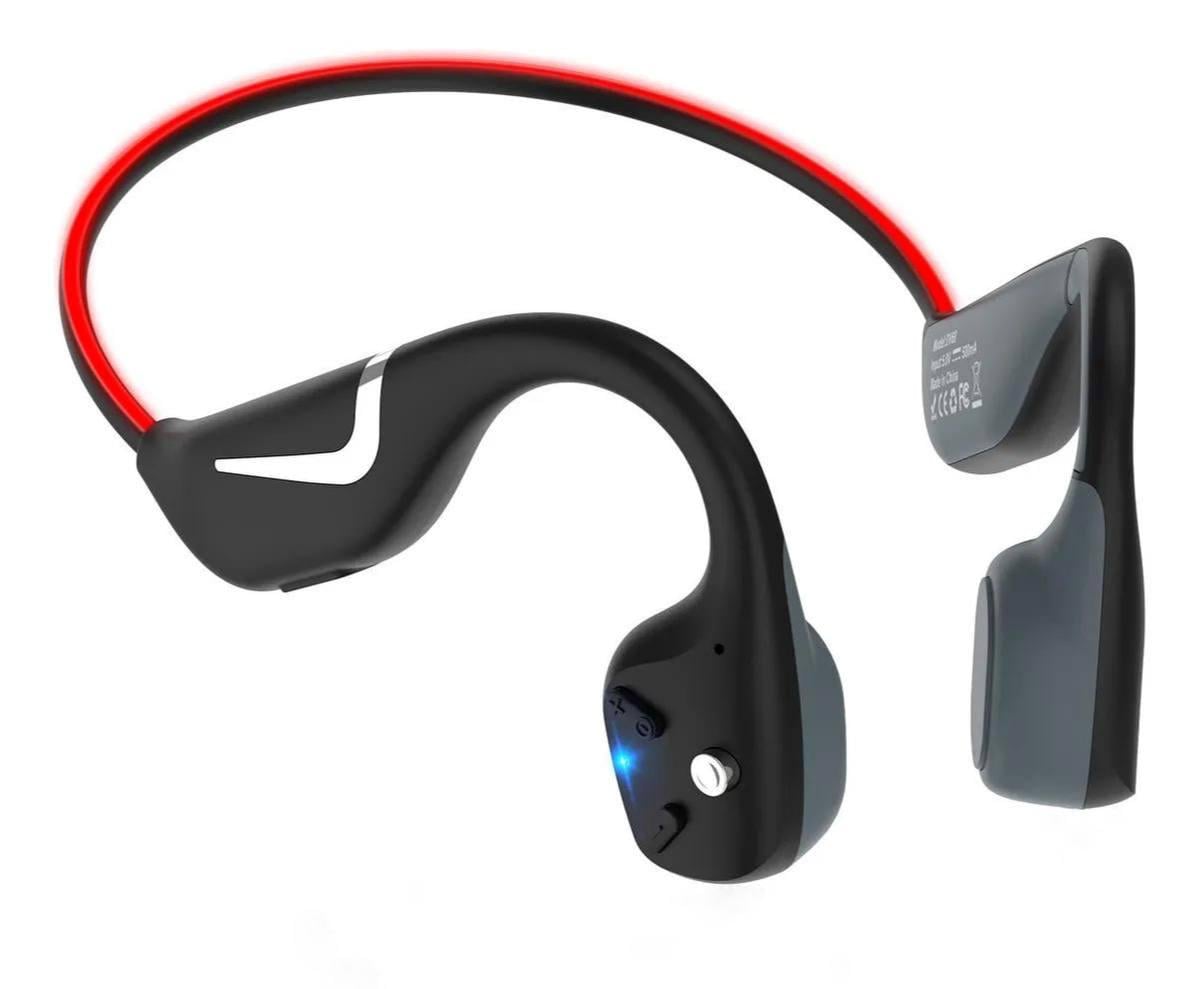 Навушники бездротові кісткові Paramita DV68 з шумоподавленням Bluetooth 5.3 Чорний з червоним (31180383)