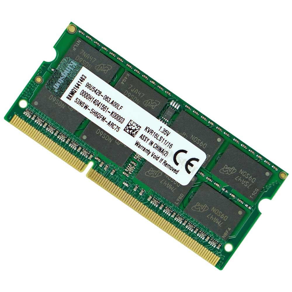 Оперативна пам'ять Kingston SODIMM DDR3L 16GB 1600MHz, PC3L-12800, 1.35V (KVR16LS11/16) Оперативна пам'ять Kingston SODIMM DDR3L 16GB 1600MHz, PC3L-12800, 1.35V (KVR16LS11/16)