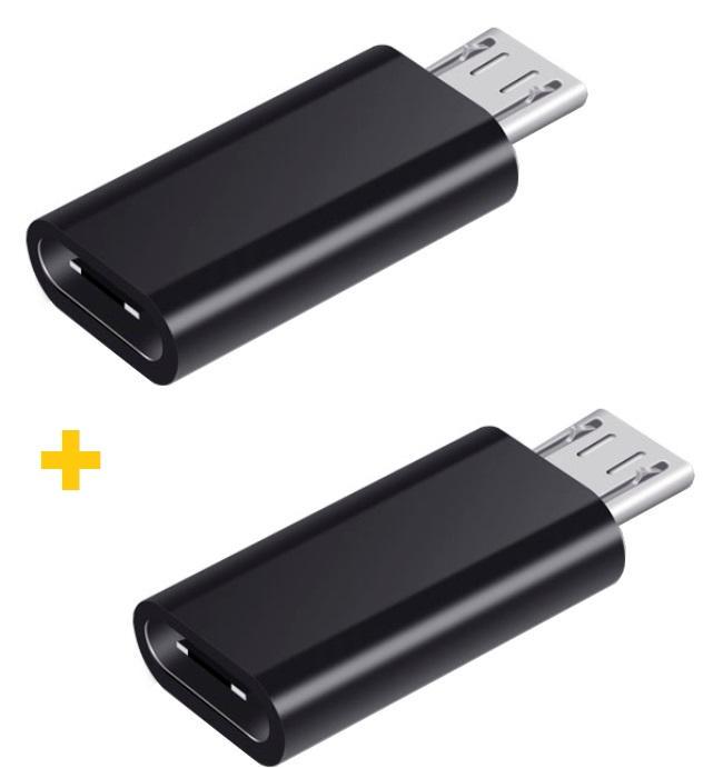 Адаптер XOKO AC 020 USB Type C Micro USB 2 шт. Black