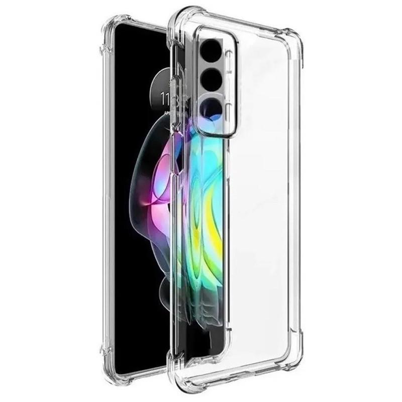 Противоударный TPU чехол GETMAN Ease logo усиленные углы Full Camera для Motorola Edge 20 Прозрачный (Безцветный)