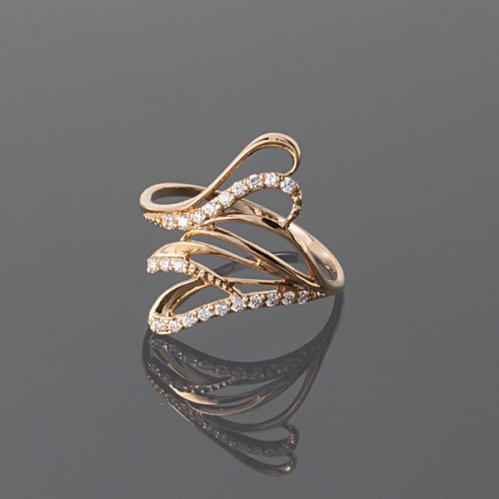 Каблучка золота з фіанітами (2248928302)