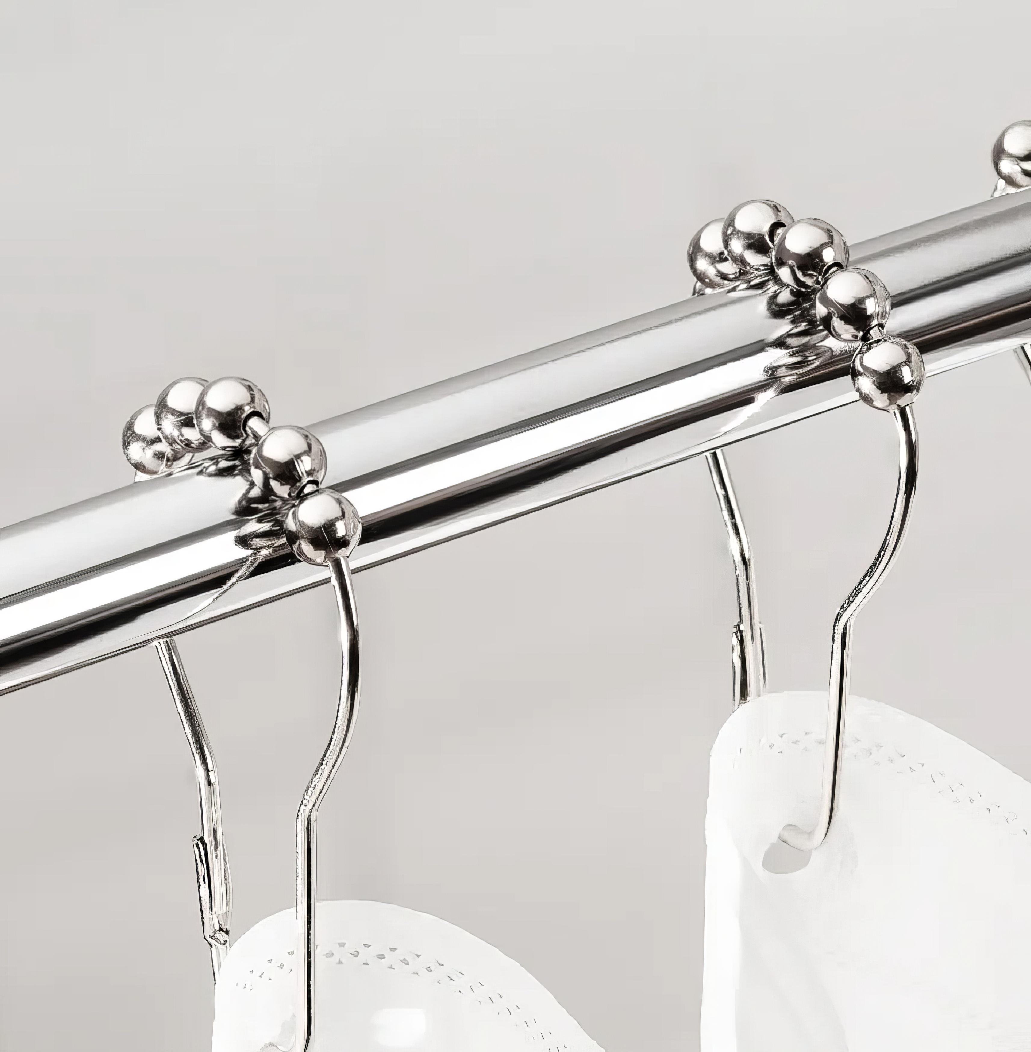 Шторка для ванної та душу водовідштовхувальна з поліестеру з металевими гачками 180x180 см Бежевий - фото 4 Шторка для ванної та душу водовідштовхувальна з поліестеру з металевими гачками 180x180 см Бежевий - фото 4