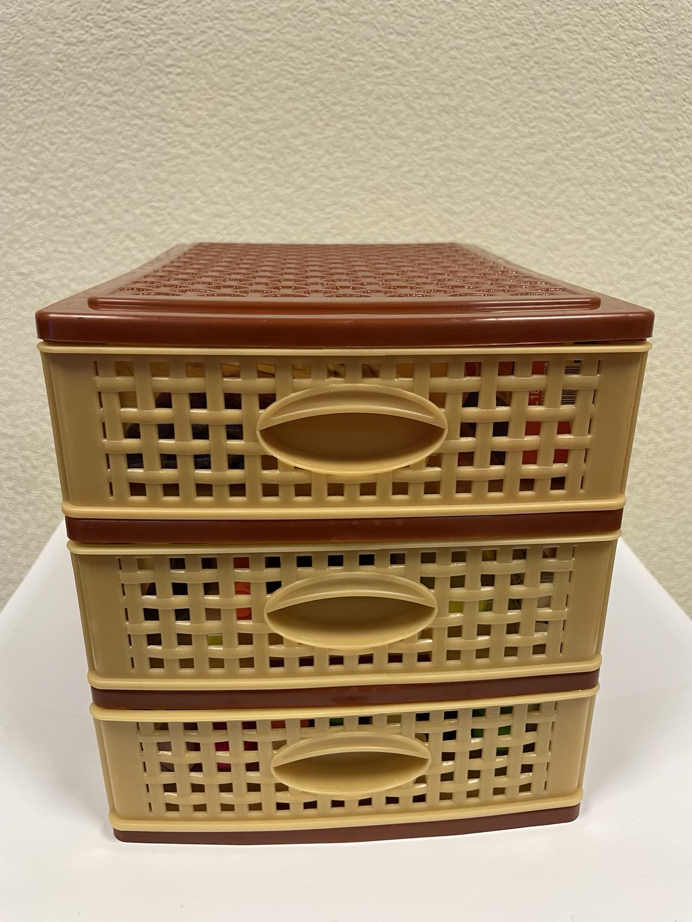 Комод пластиковый Консенсус ROTANGE мини 3 ящика 20х19х26,5 см Бежево-коричневый (28790064) - фото 4 Комод пластиковый Консенсус ROTANGE мини 3 ящика 20х19х26,5 см Бежево-коричневый (28790064) - фото 4