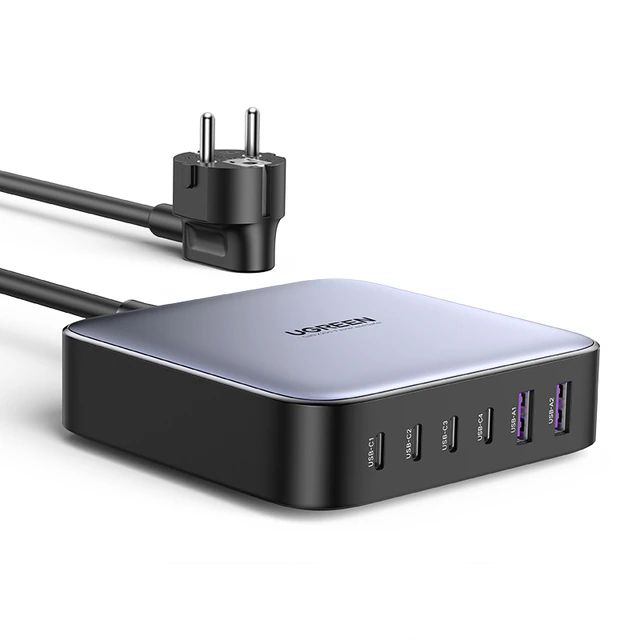 Зарядное устройство настольное UGREEN CD271 GAN 200W Grey (40914)