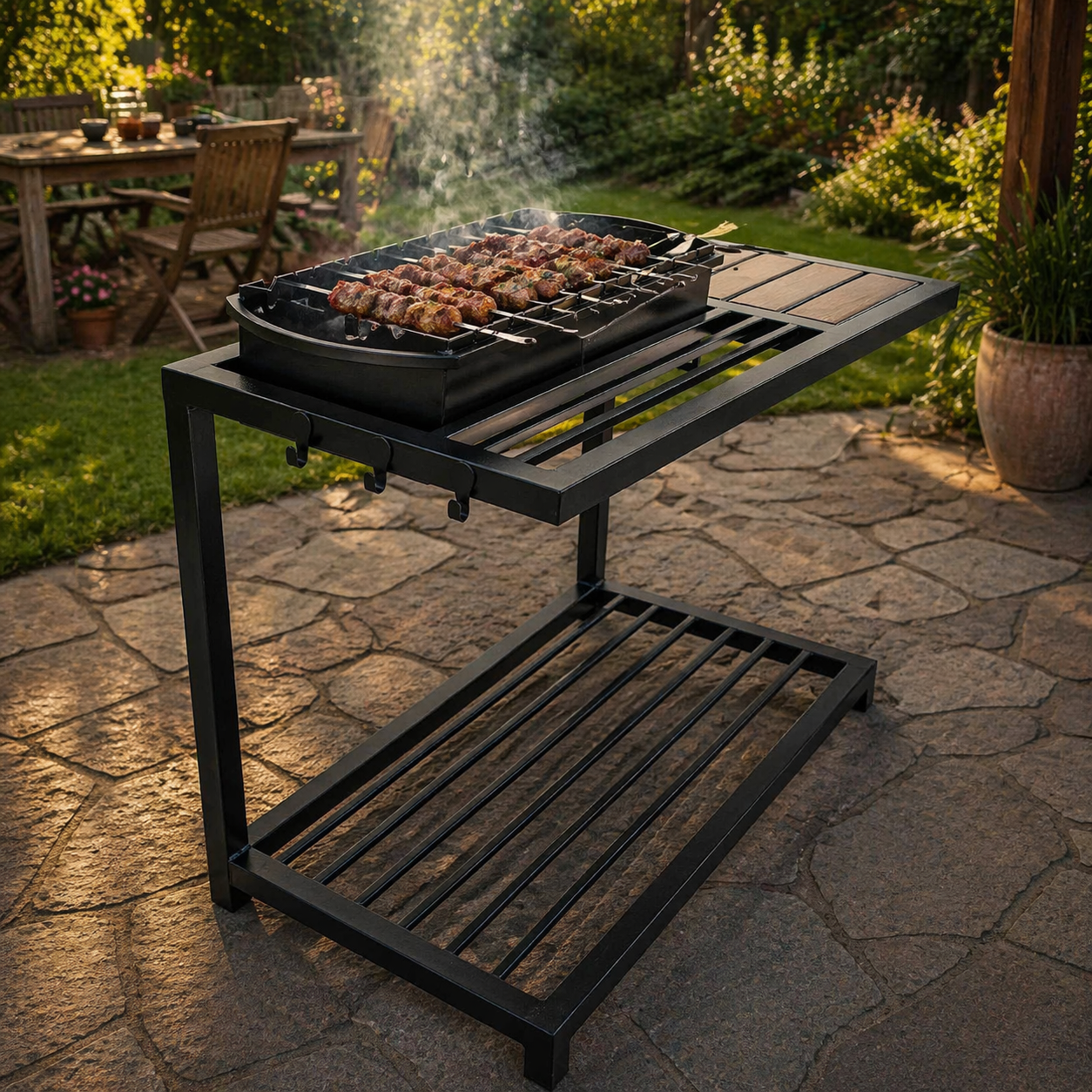 Мангал Jooki Локі на 9 шампурів 4 мм в стилі LOFT