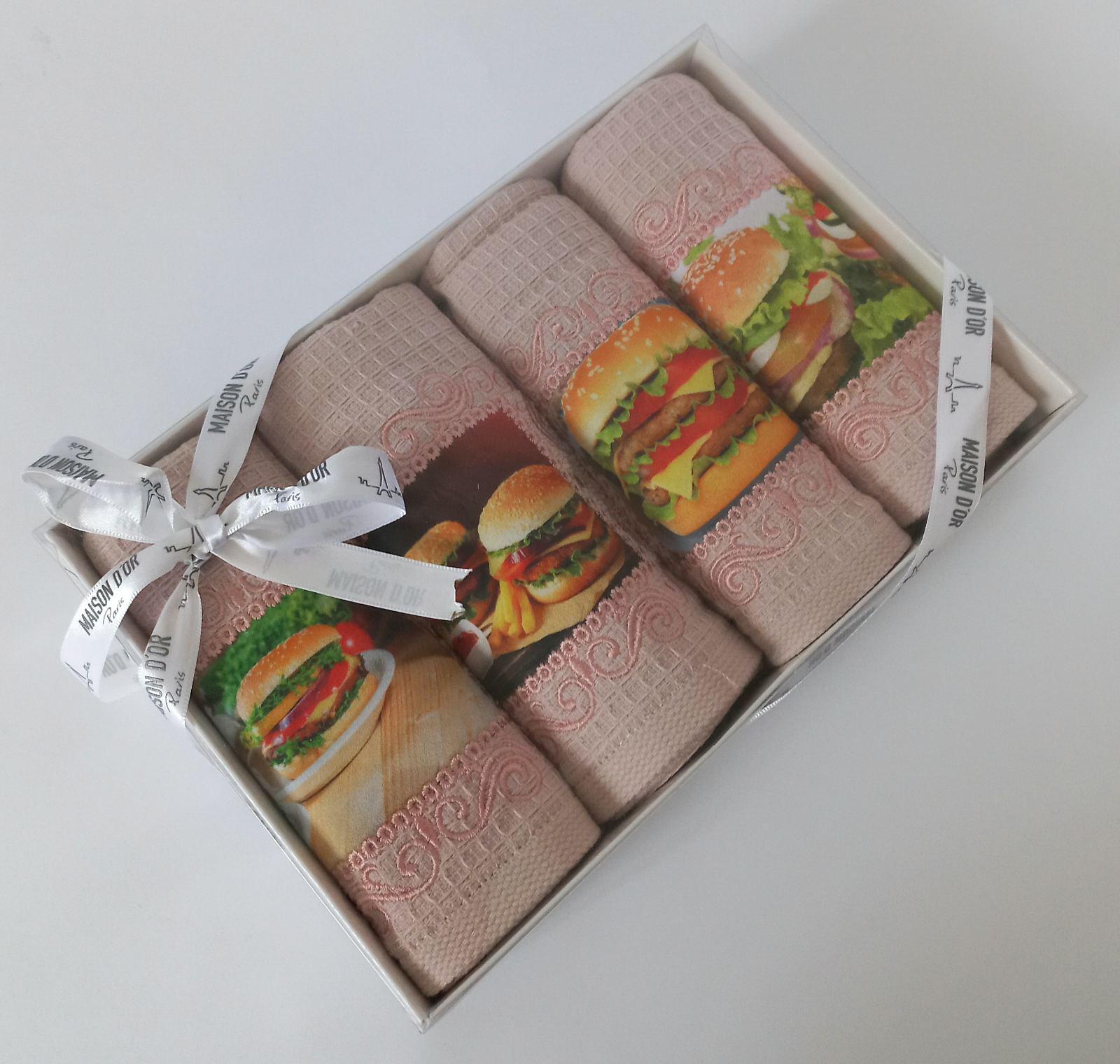 Подарочный набор полотенец Maison D'or Burger Pudra (CN9134)