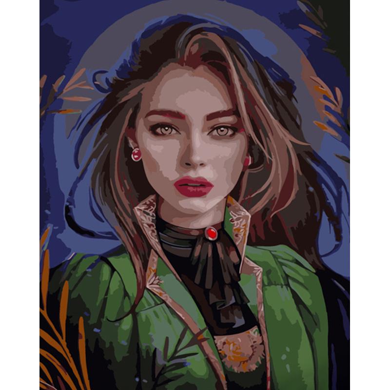 Картина по номерам Strateg Премиум Фантастическая героиня 40х50 см (GS831)